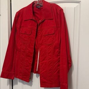 Jones New York Red Jean Jacket